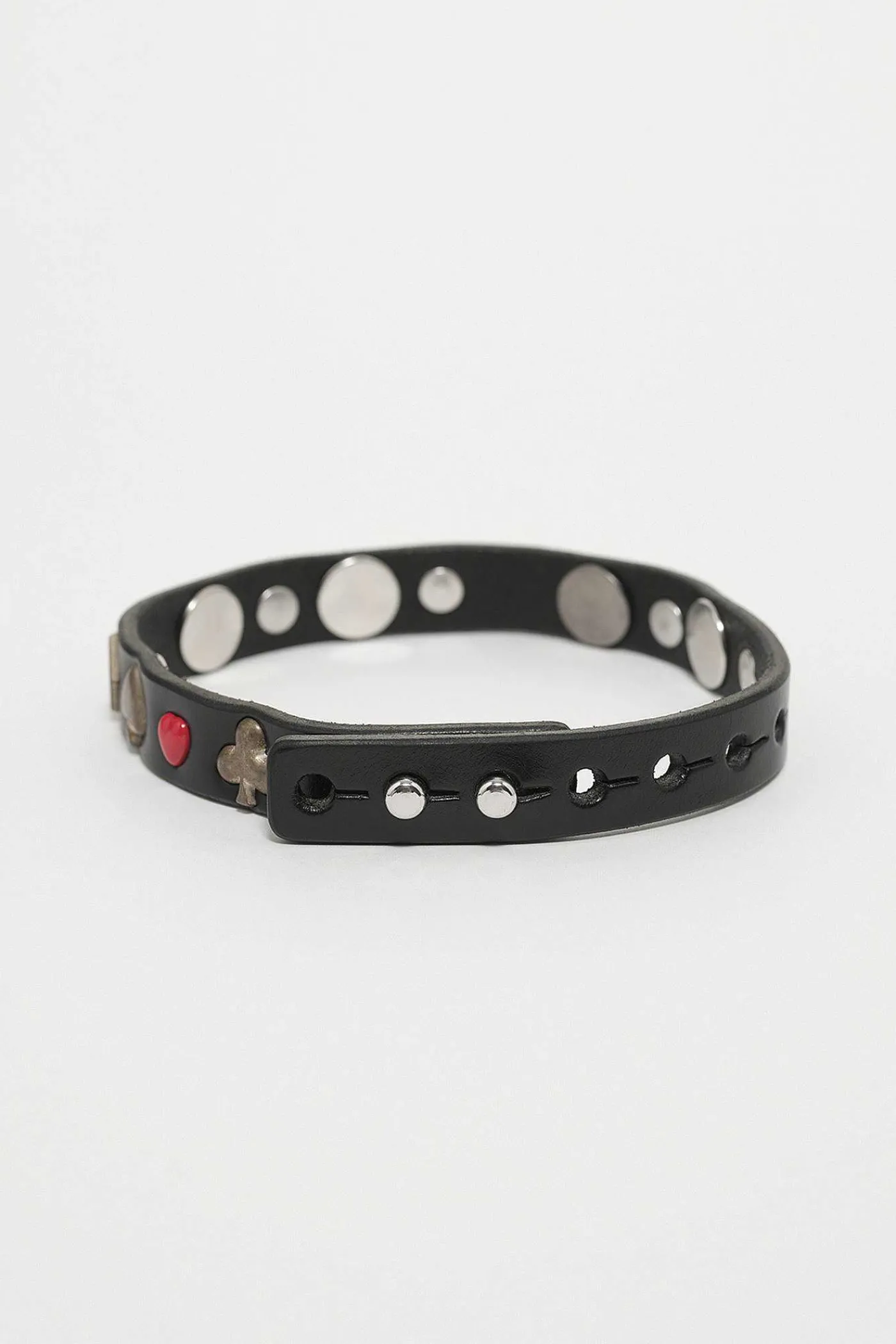 Smycke|Our Legacy 2 Cm Card Deck Choker Black Bridle Läder