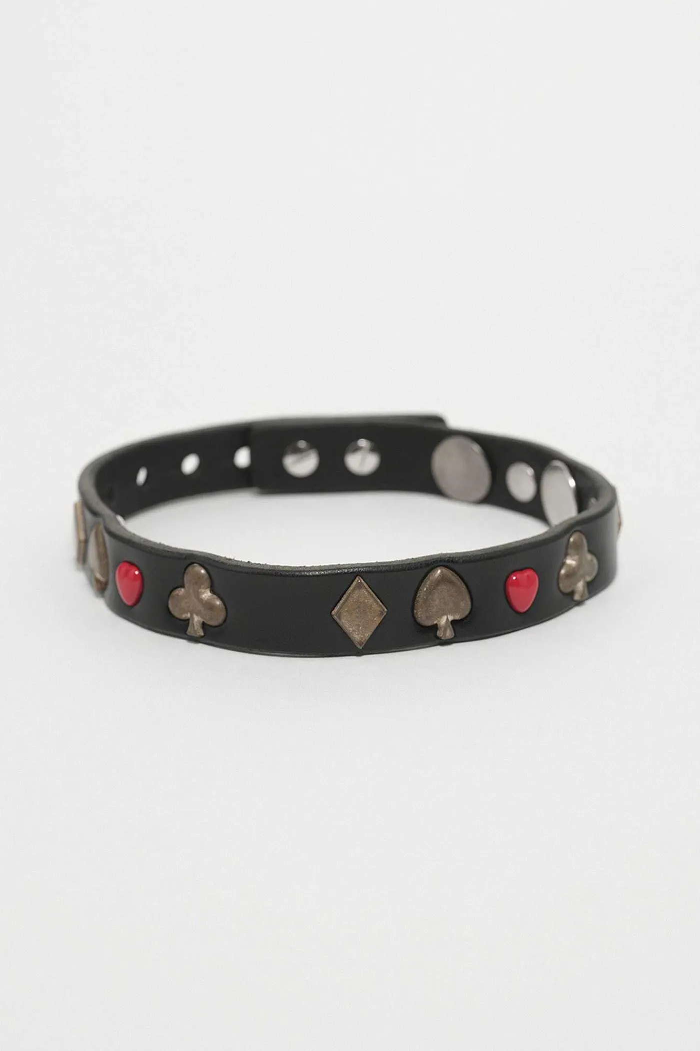 Smycke|Our Legacy 2 Cm Card Deck Choker Black Bridle Läder