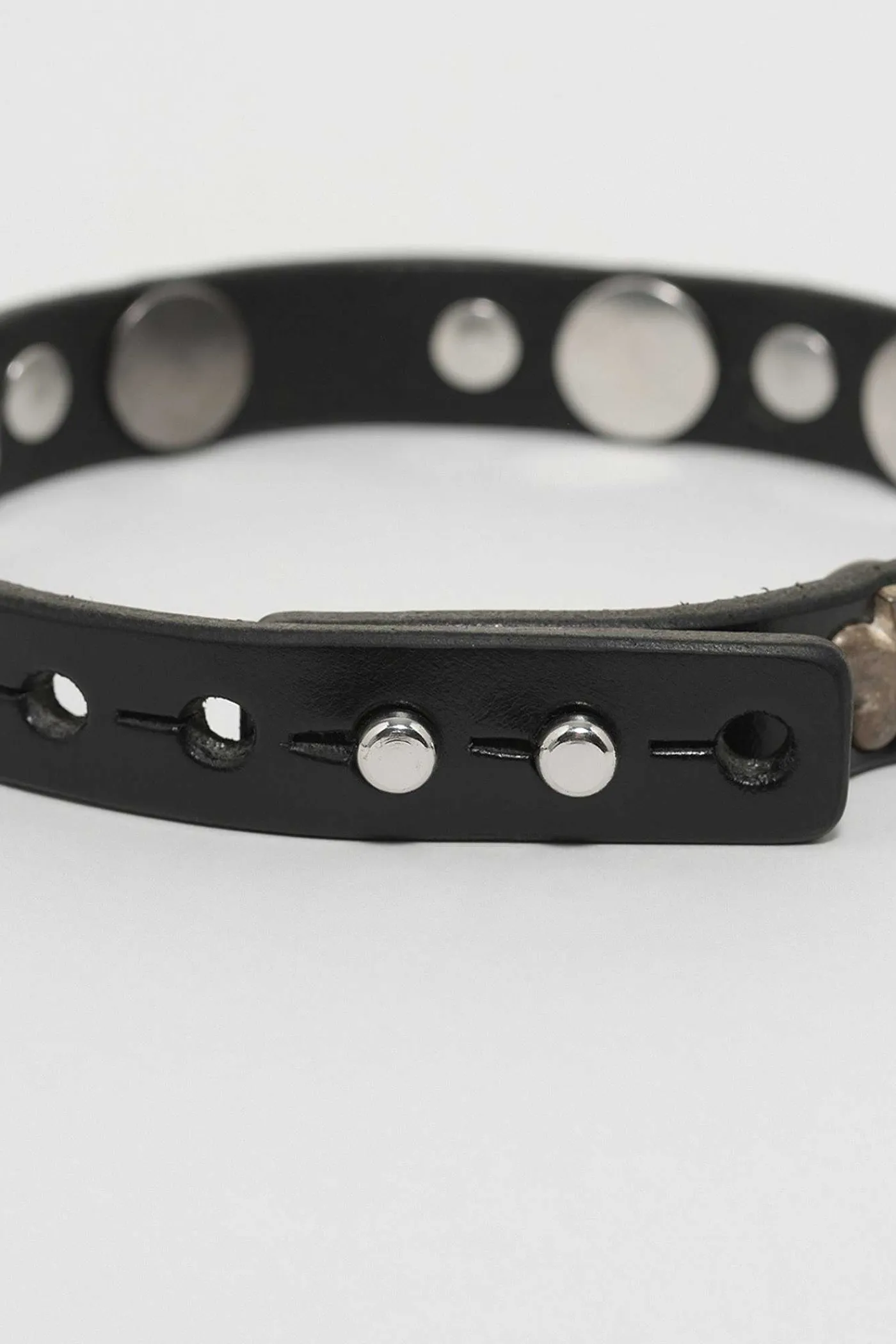 Smycke|Our Legacy 2 Cm Card Deck Choker Black Bridle Läder
