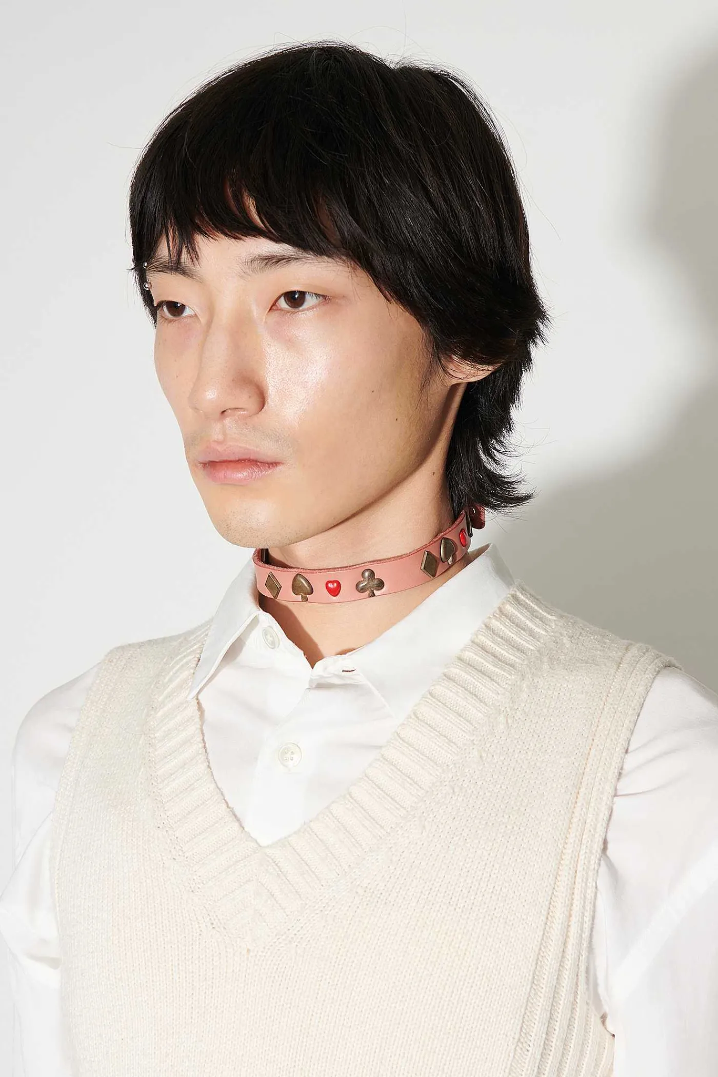 Smycke|Our Legacy 2 Cm Card Deck Choker Tasty Pink Leather