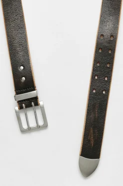 Bälten|Our Legacy 4 Cm Dubbelt Tungbalte Svart VintageLäder
