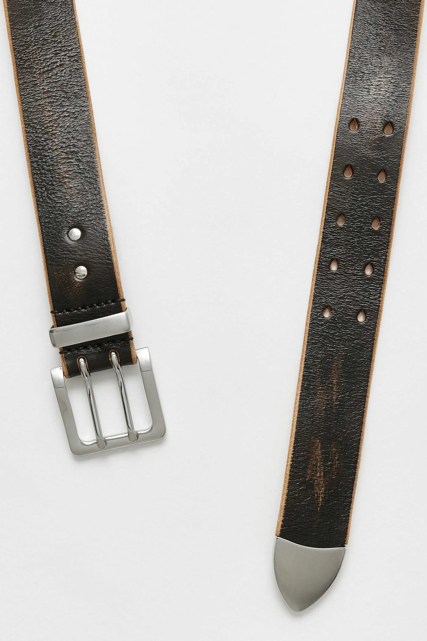 Bälten|Our Legacy 4 Cm Dubbelt Tungbalte Svart VintageLäder