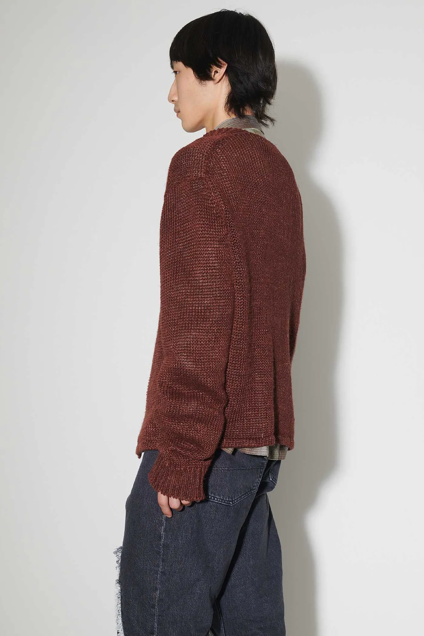 Stickat|Our Legacy Academy Cardigan Ruby Magnificent Hampa