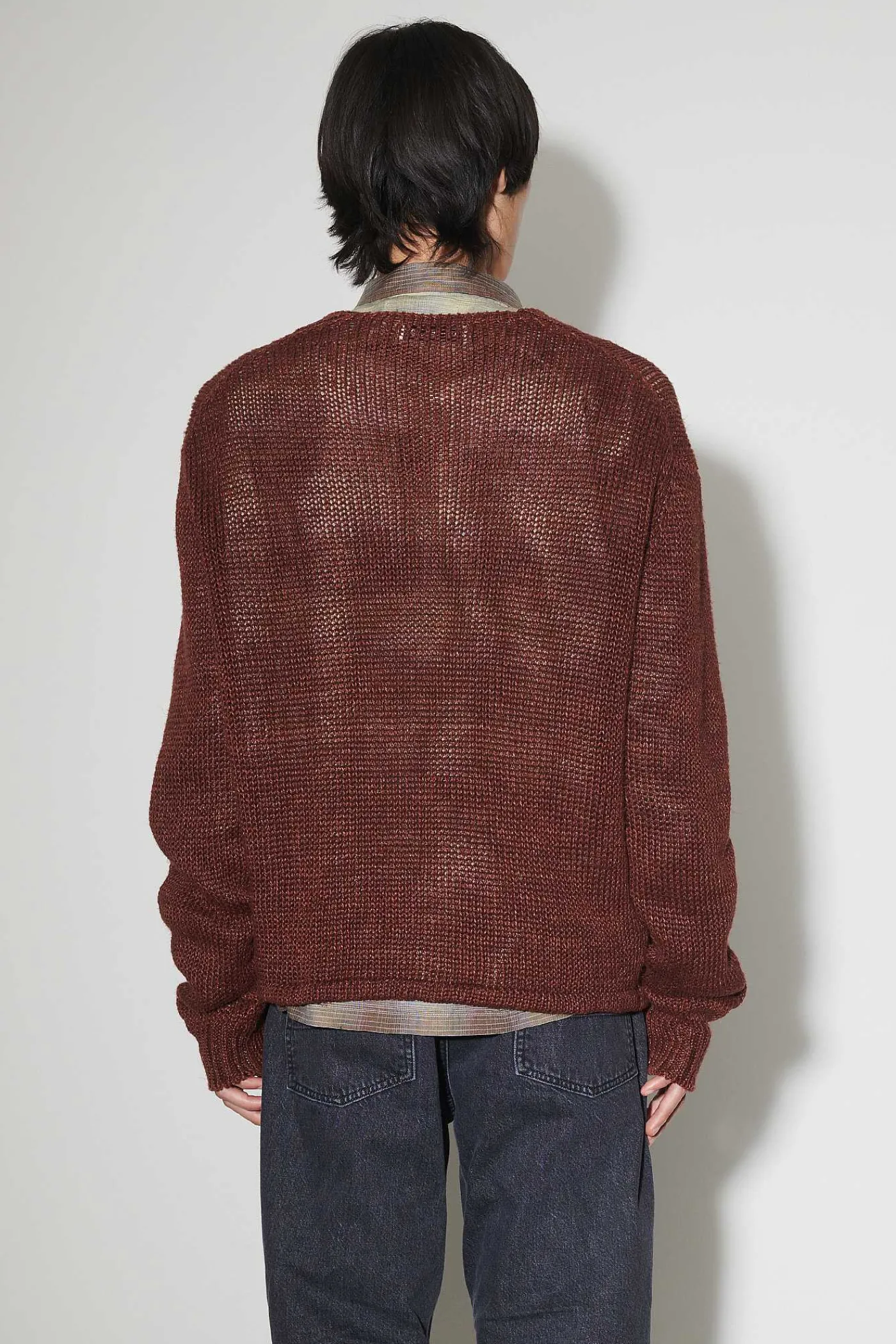 Stickat|Our Legacy Academy Cardigan Ruby Magnificent Hampa