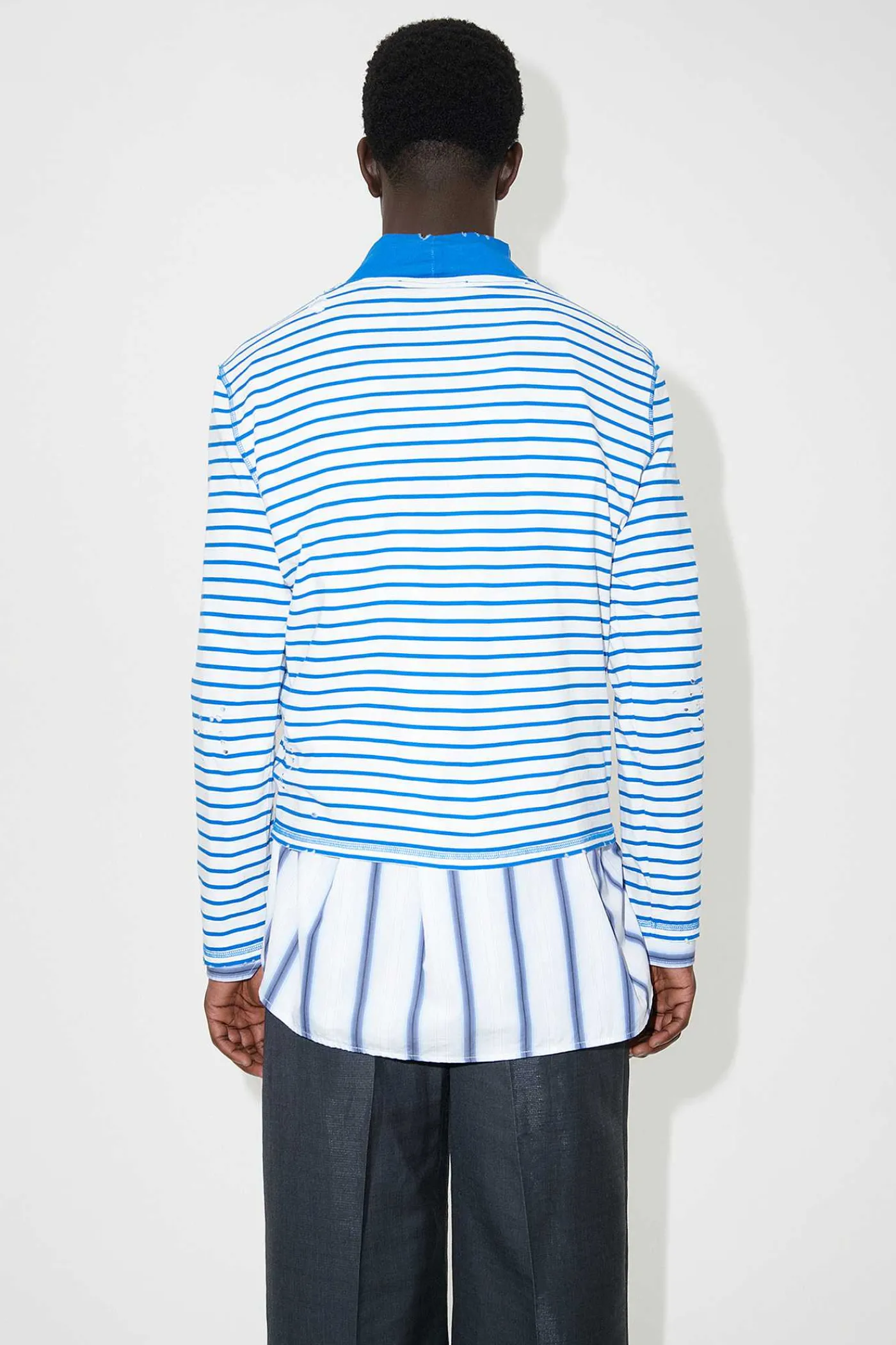 Jersey|Our Legacy Artist Polo Trashed Carnot Stripe