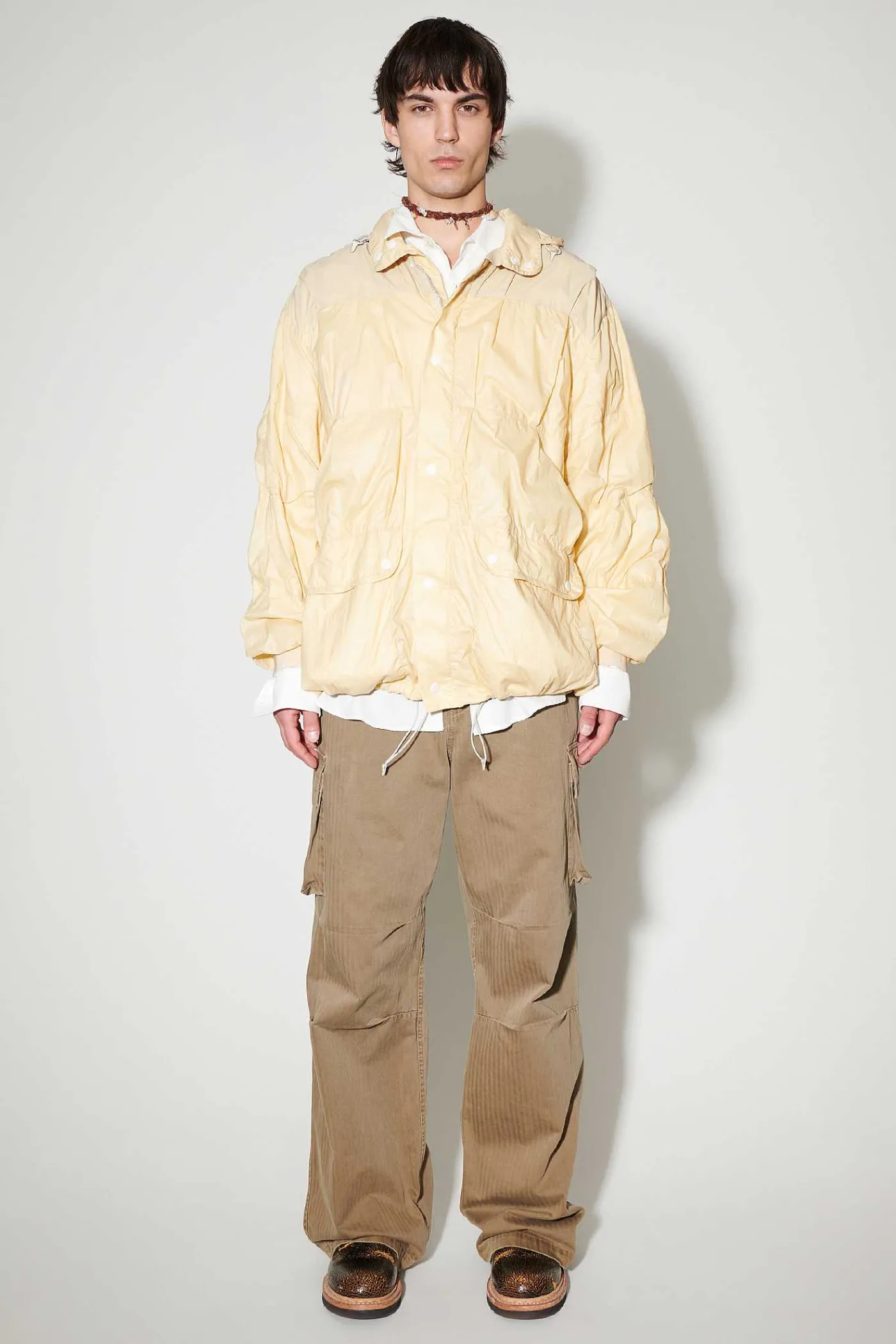 Ytterkläder|Our Legacy Avgas Puffa Cream Gummerad Nylon