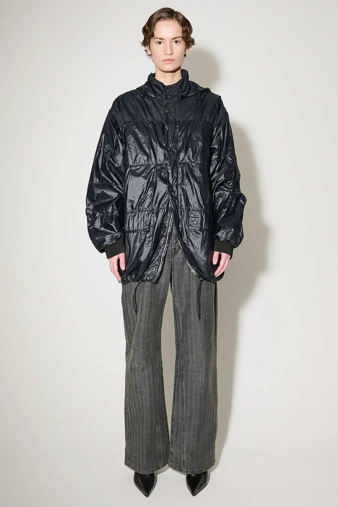 Ytterkläder|Our Legacy Avgas Puffa Svart Gummerad Nylon