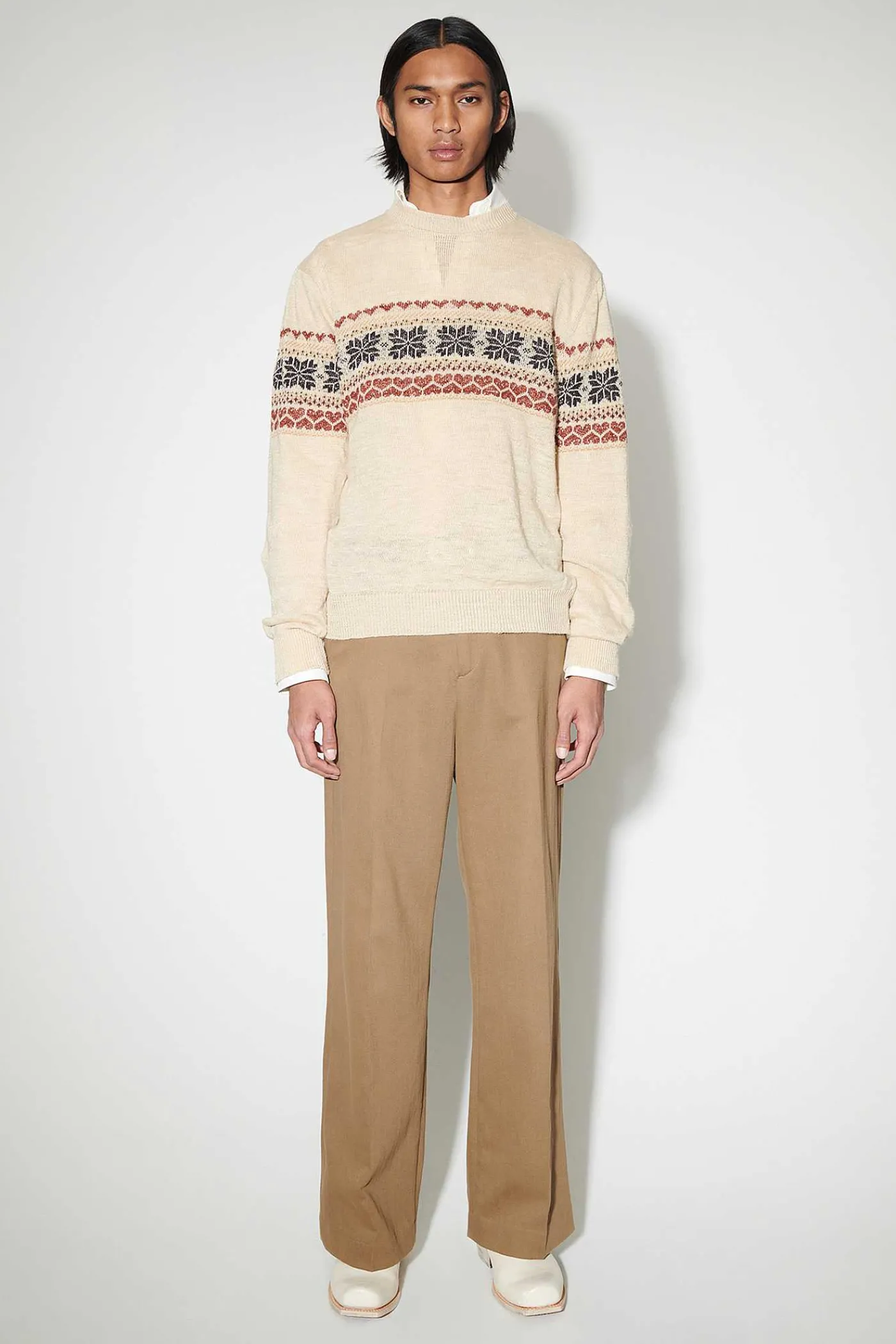 Stickat|Our Legacy Base Rundhalsad Snow Fairisle Hampa