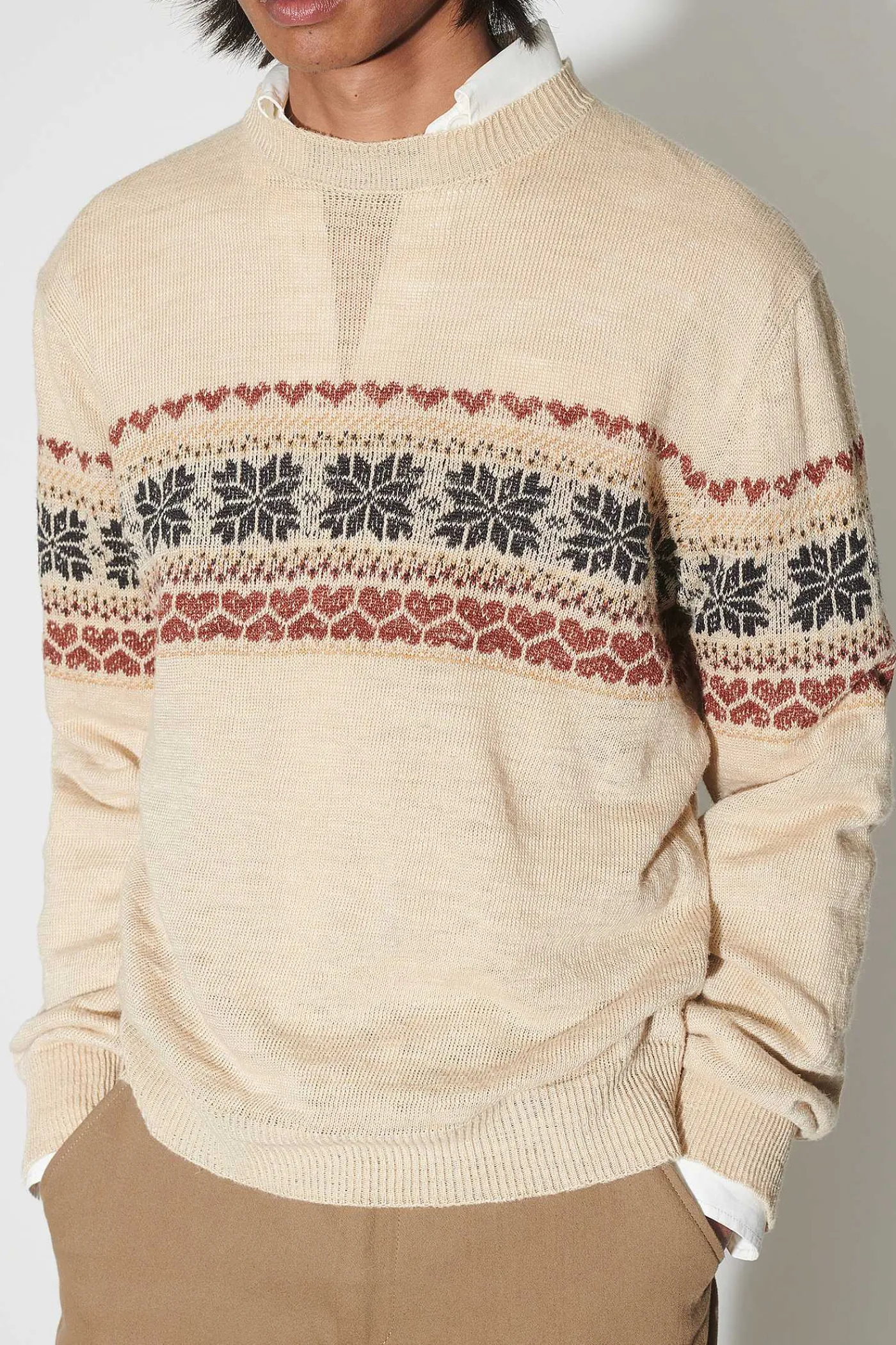Stickat|Our Legacy Base Rundhalsad Snow Fairisle Hampa