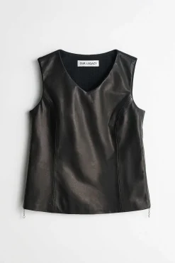 Läder|Our Legacy Biker Top Smidigt Svart Läder