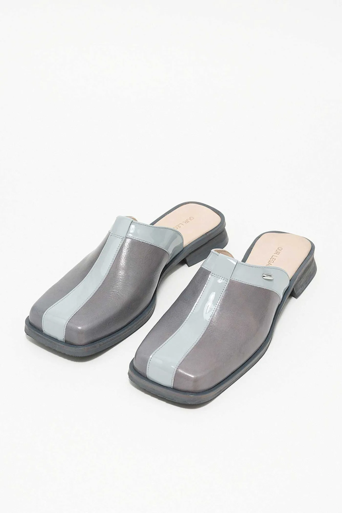 Mulor|Our Legacy Blunt Mule Deep Sky Blue Läder