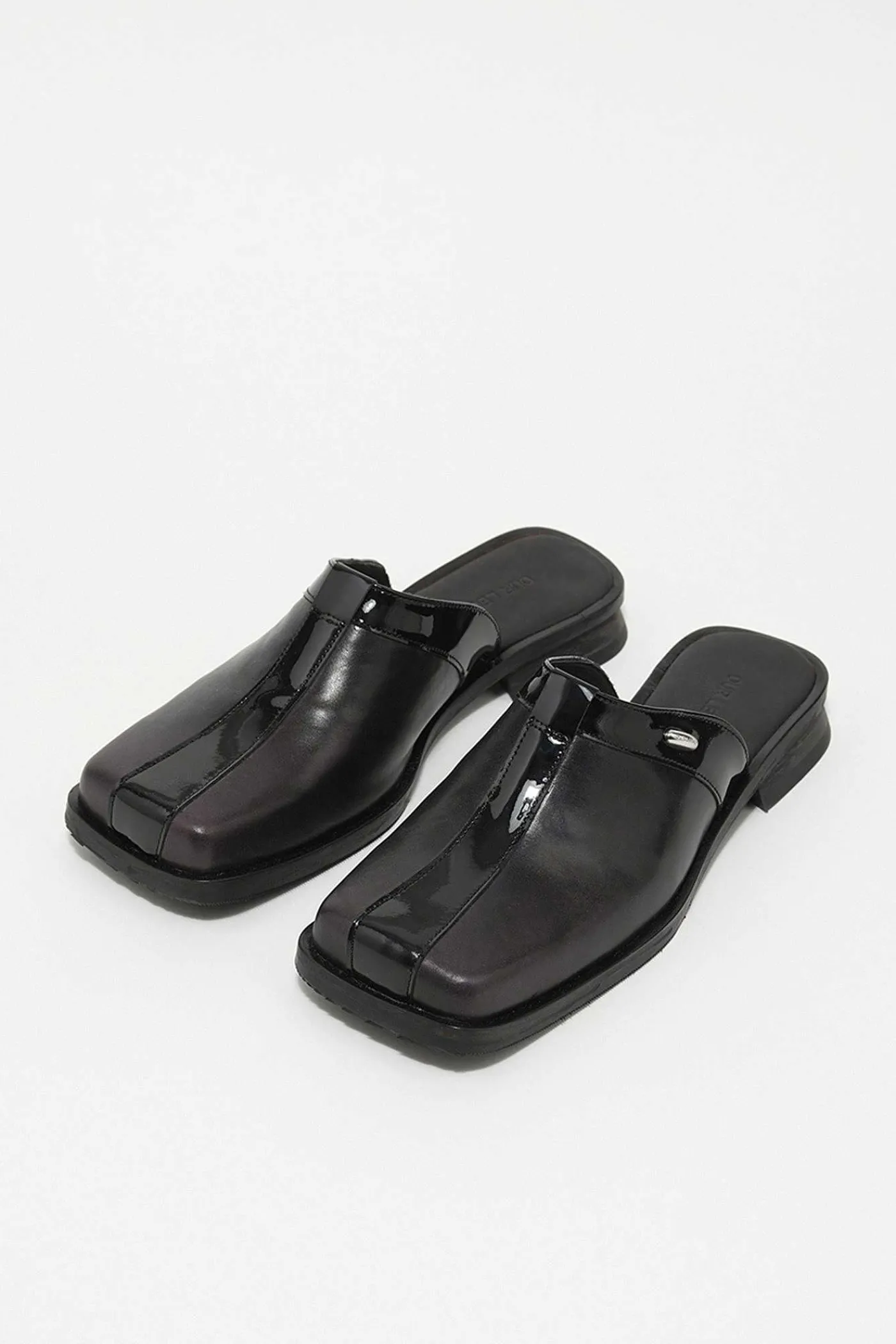 Mulor|Our Legacy Blunt Mule Top Fargat Svart Läder