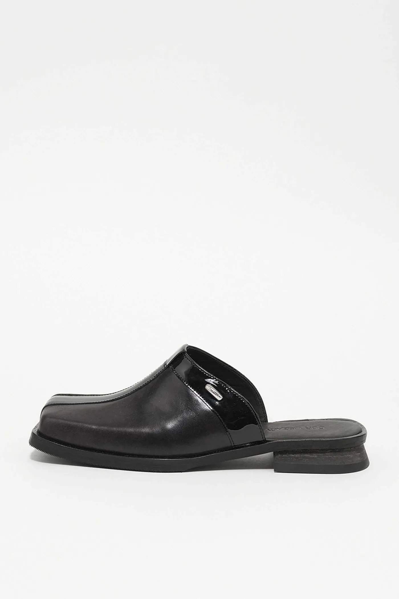 Mulor|Our Legacy Blunt Mule Top Fargat Svart Läder