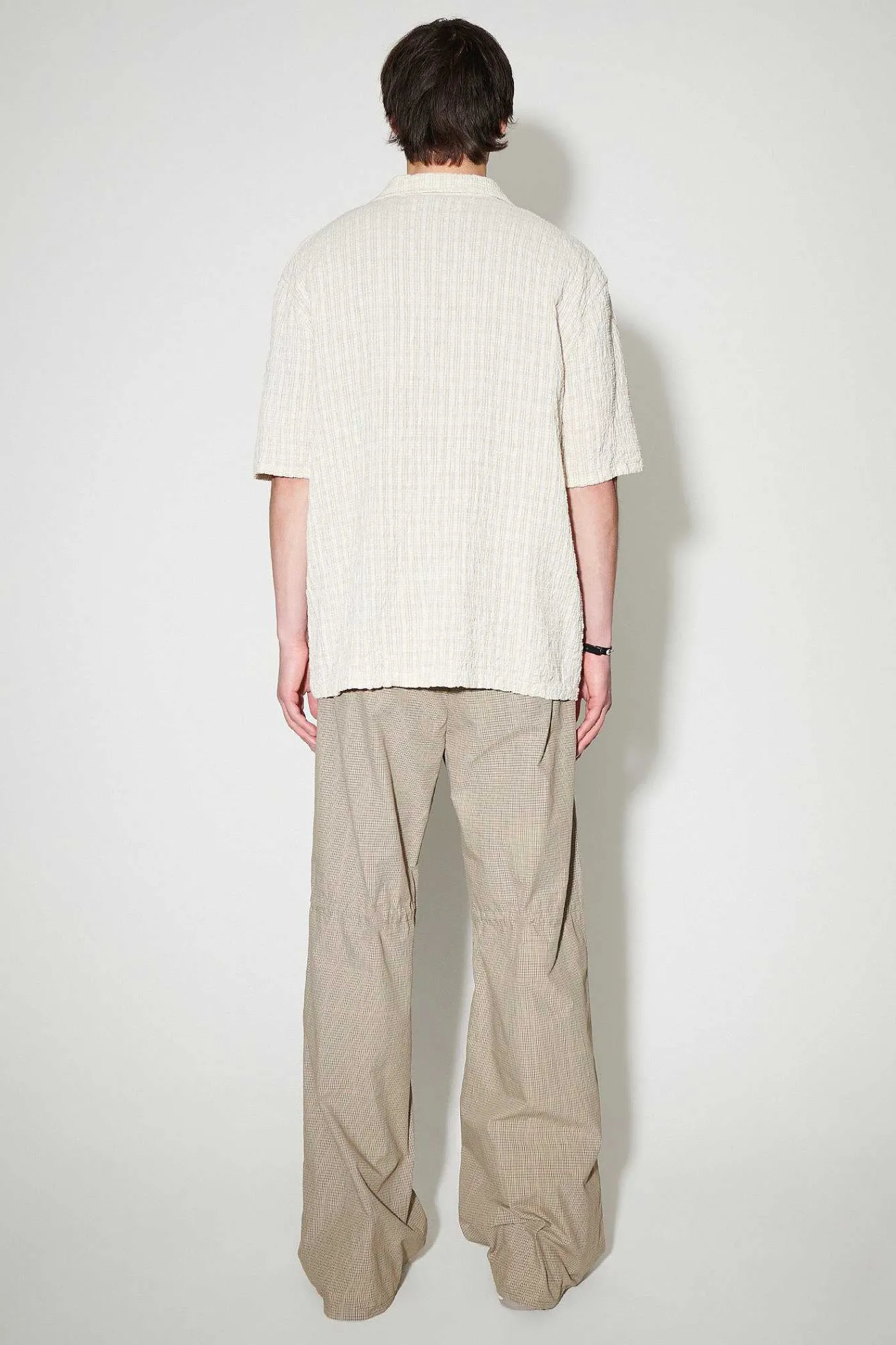 Skjorttyg|Our Legacy Box Shirt Shortsleeve Light Authentic Seersucker