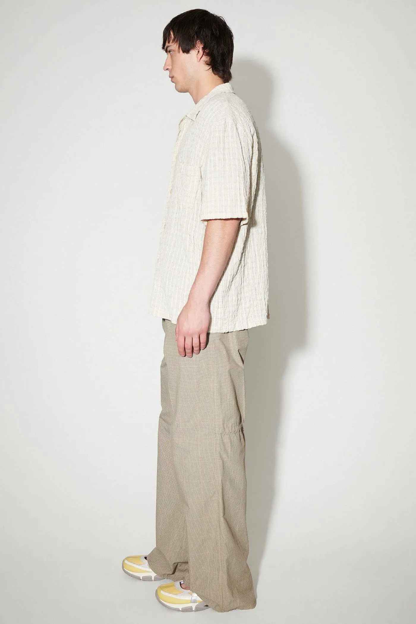Skjorttyg|Our Legacy Box Shirt Shortsleeve Light Authentic Seersucker