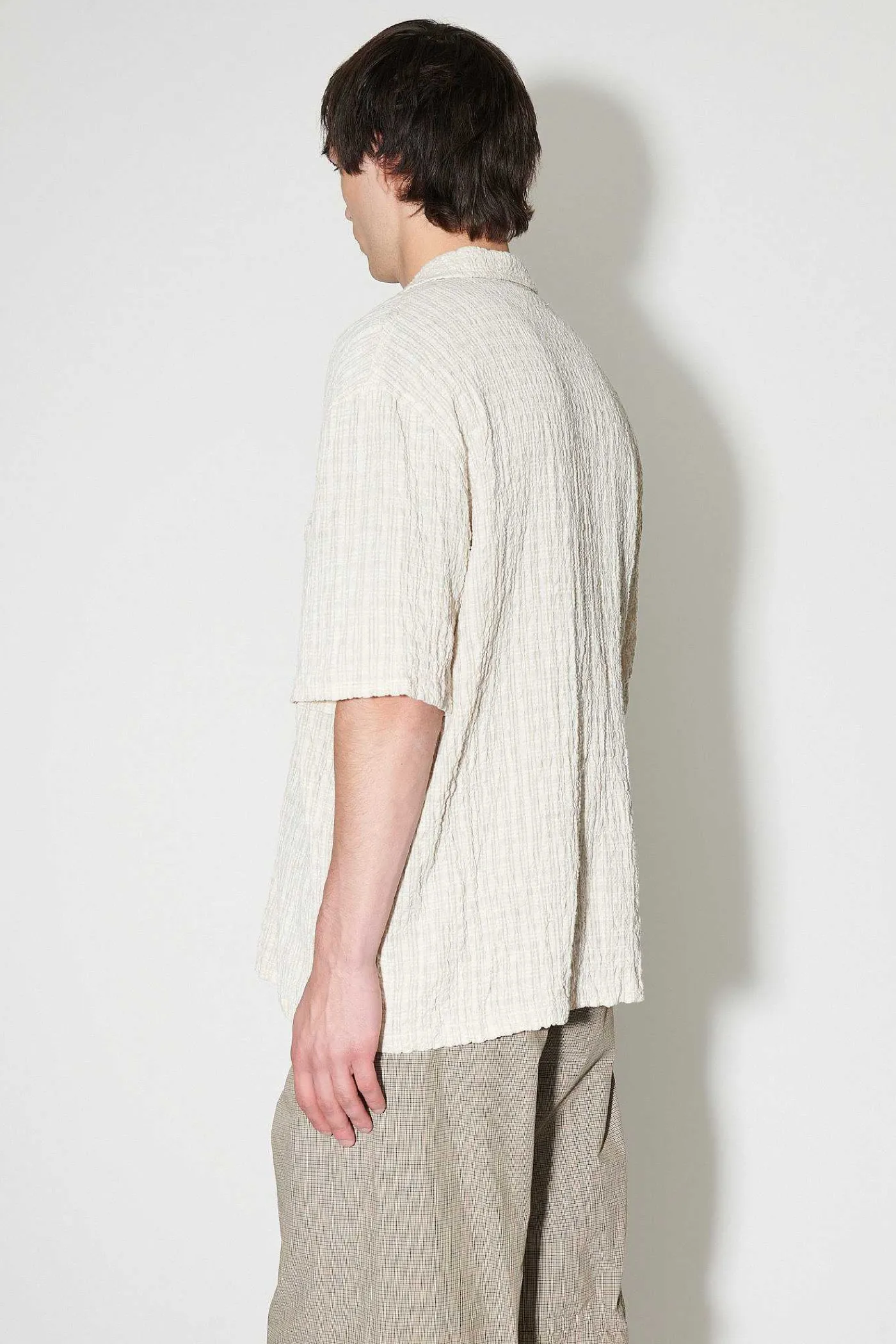 Skjorttyg|Our Legacy Box Shirt Shortsleeve Light Authentic Seersucker