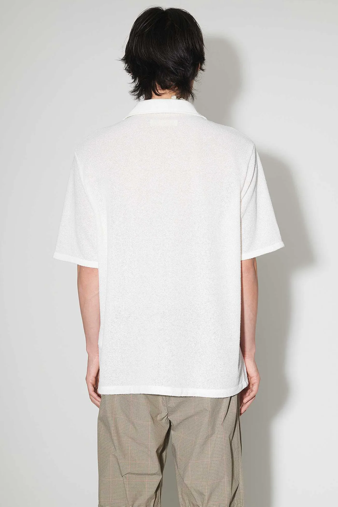 Skjorttyg|Our Legacy Box Skjorta Kortarmad Vit Boucle