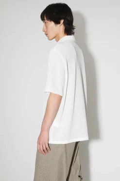 Skjorttyg|Our Legacy Box Skjorta Kortarmad Vit Boucle