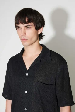 Skjorttyg|Our Legacy Box Skjorta Shortsleeve Black Boucle