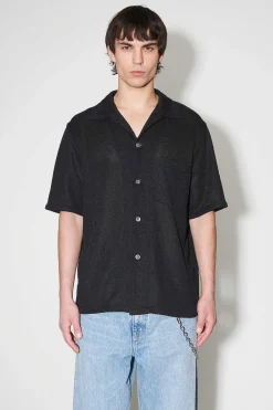 Skjorttyg|Our Legacy Box Skjorta Shortsleeve Black Boucle