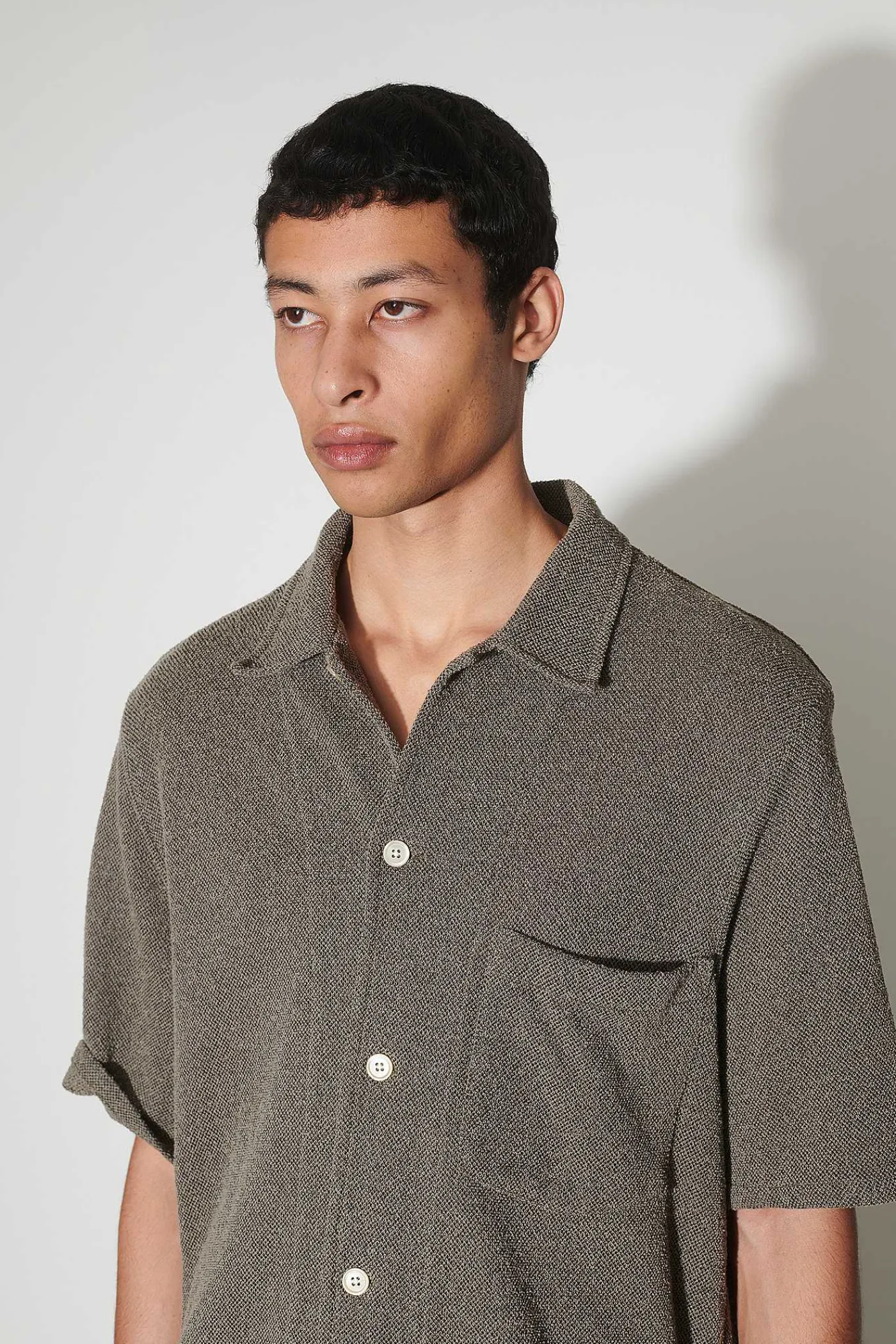 Skjorttyg|Our Legacy Boxskjorta Kortarmad Muck Boucle