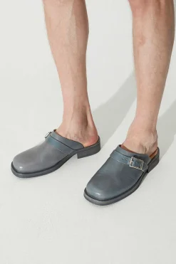 Mulor|Our Legacy Camion Mule Deep Sky Läder