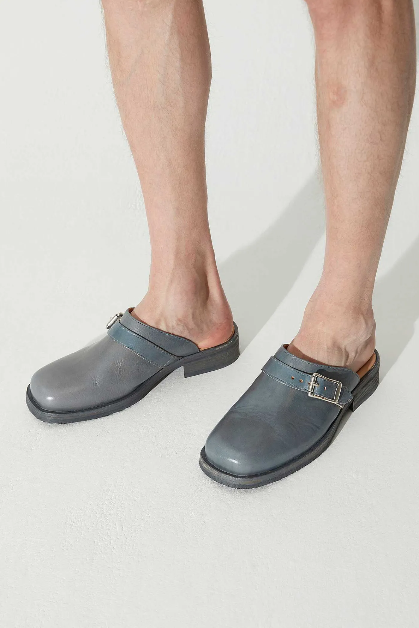 Mulor|Our Legacy Camion Mule Deep Sky Läder