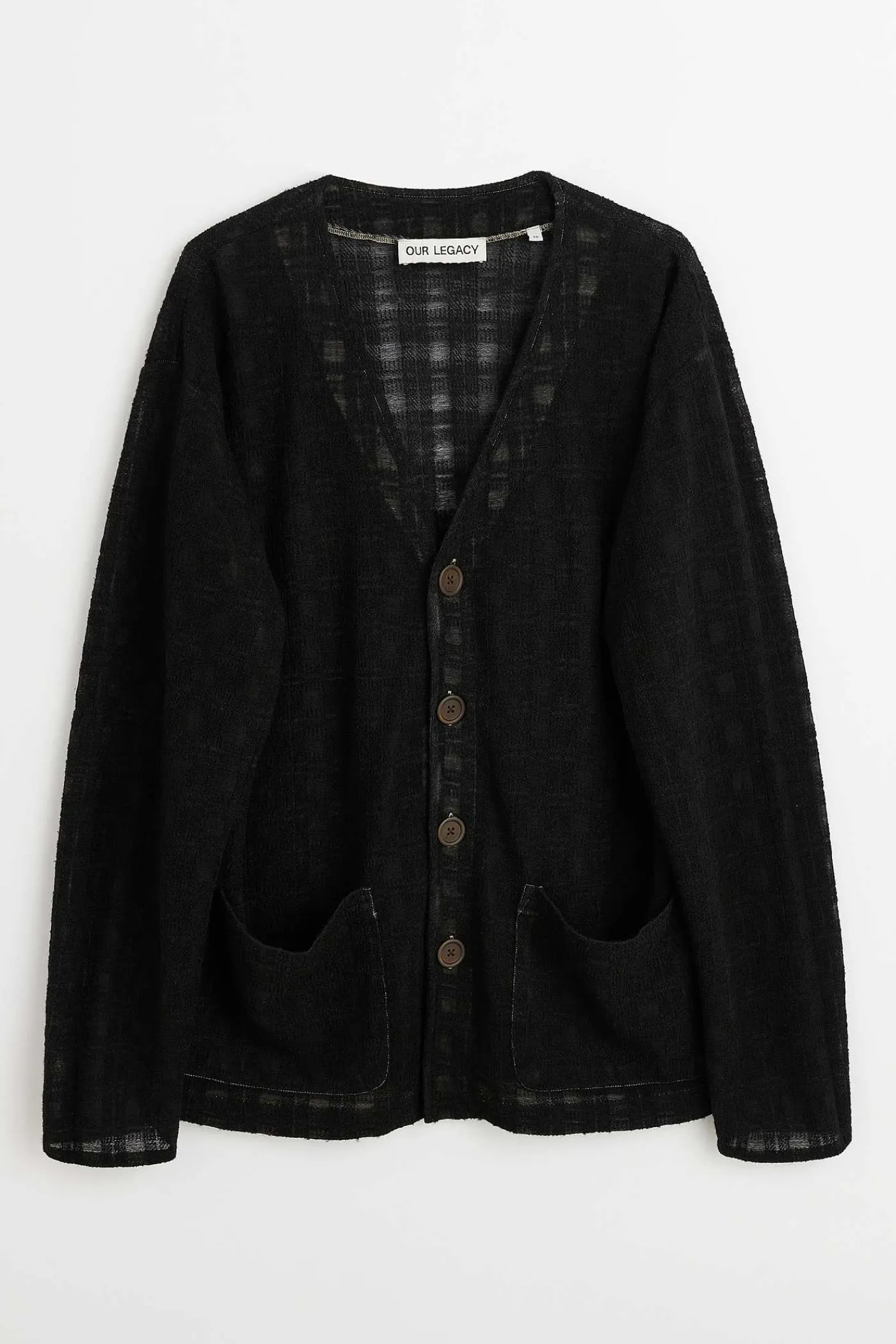 Stickat|Our Legacy Cardigan Black Disintegration Check