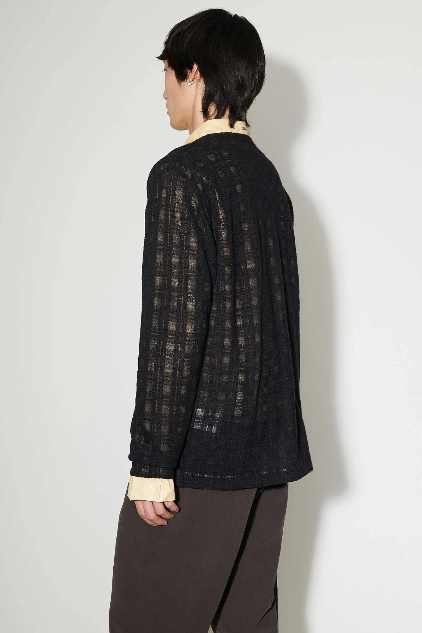 Stickat|Our Legacy Cardigan Black Disintegration Check