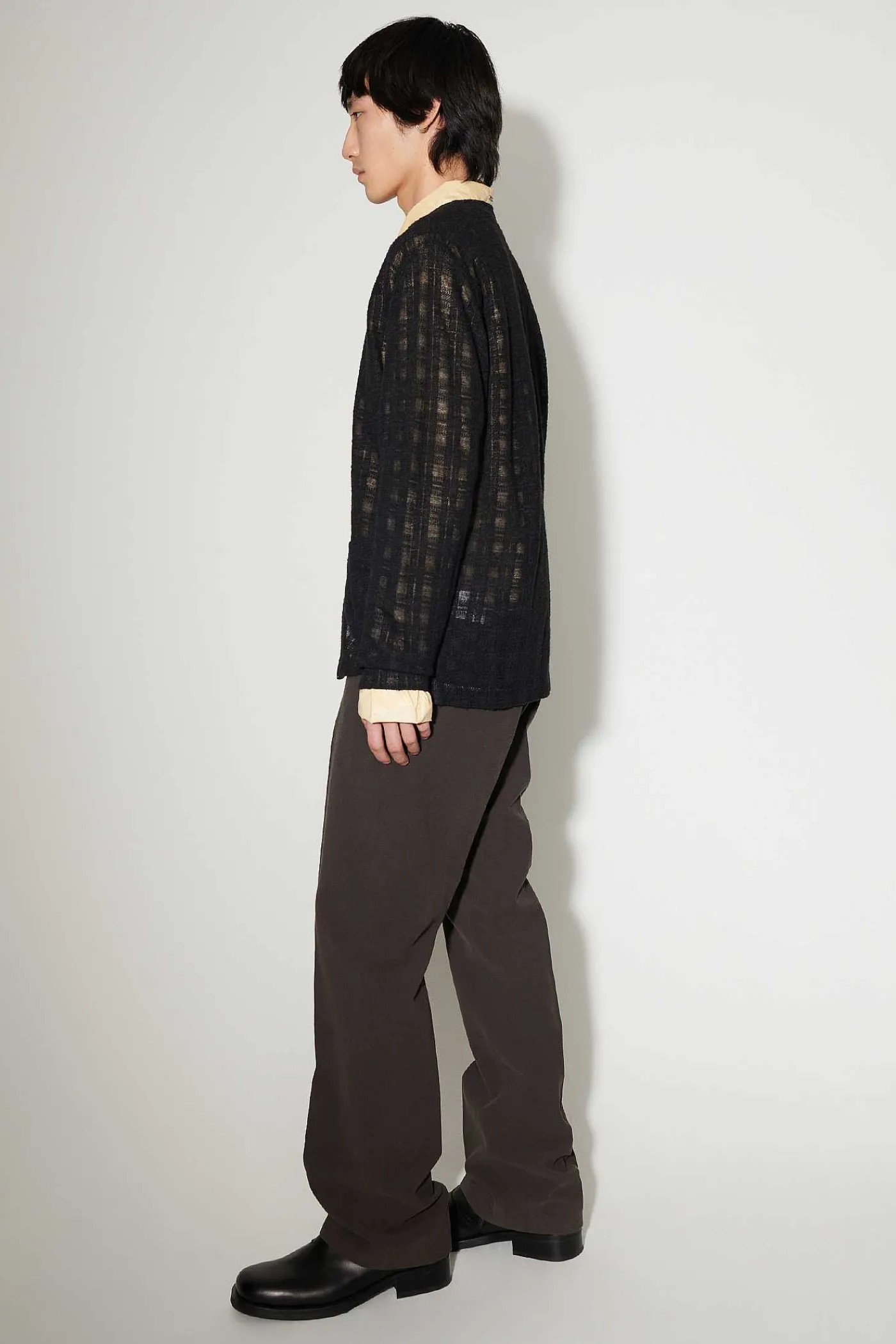 Stickat|Our Legacy Cardigan Black Disintegration Check