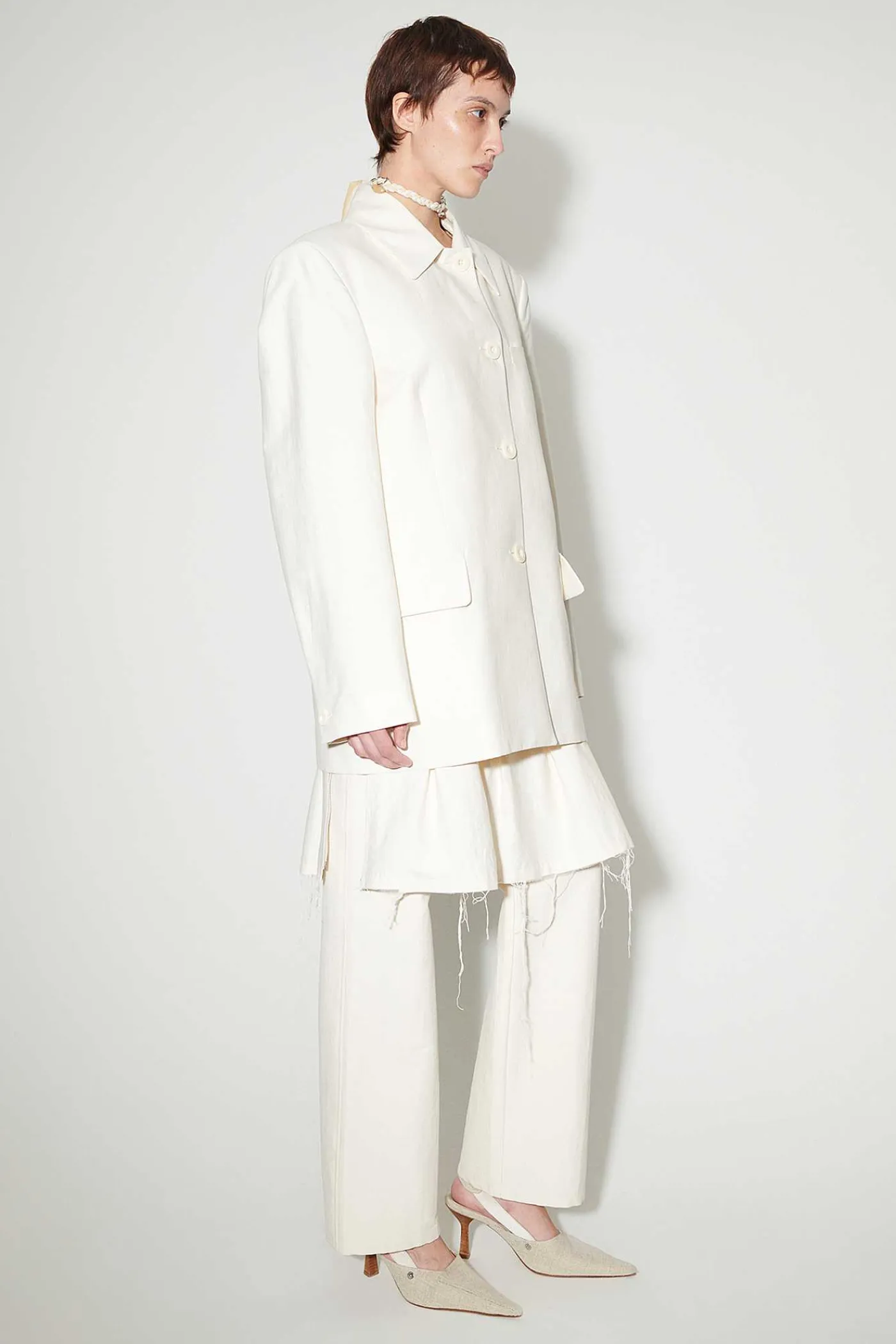 Passning|Our Legacy Carp Blazer Natural Crinkled Cotton Nylon