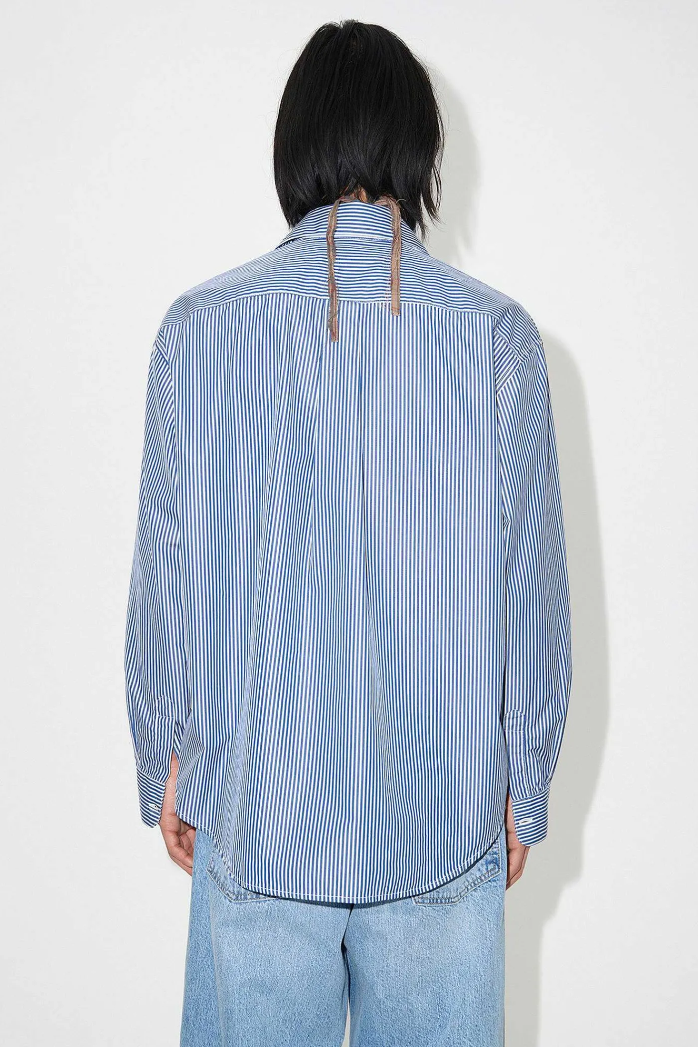 Skjorttyg|Our Legacy Coco 70S Shirt Blue Mid Mgmt Stripe