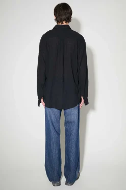 Skjorttyg|Our Legacy Coco Skjorta Washed Black Air Cotton