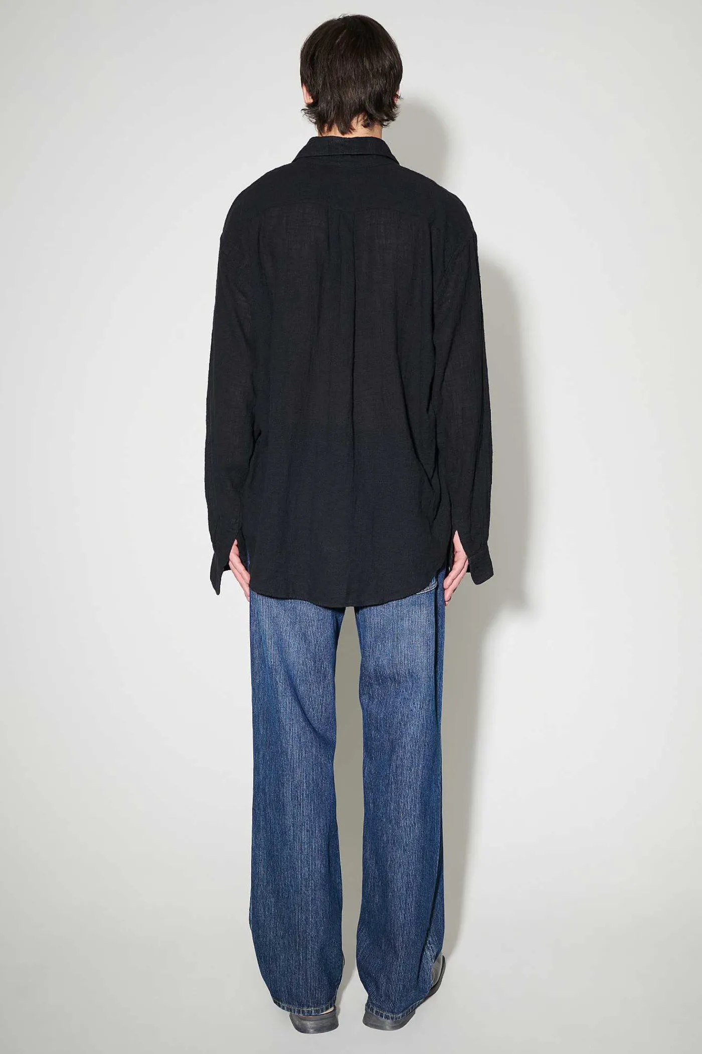 Skjorttyg|Our Legacy Coco Skjorta Washed Black Air Cotton