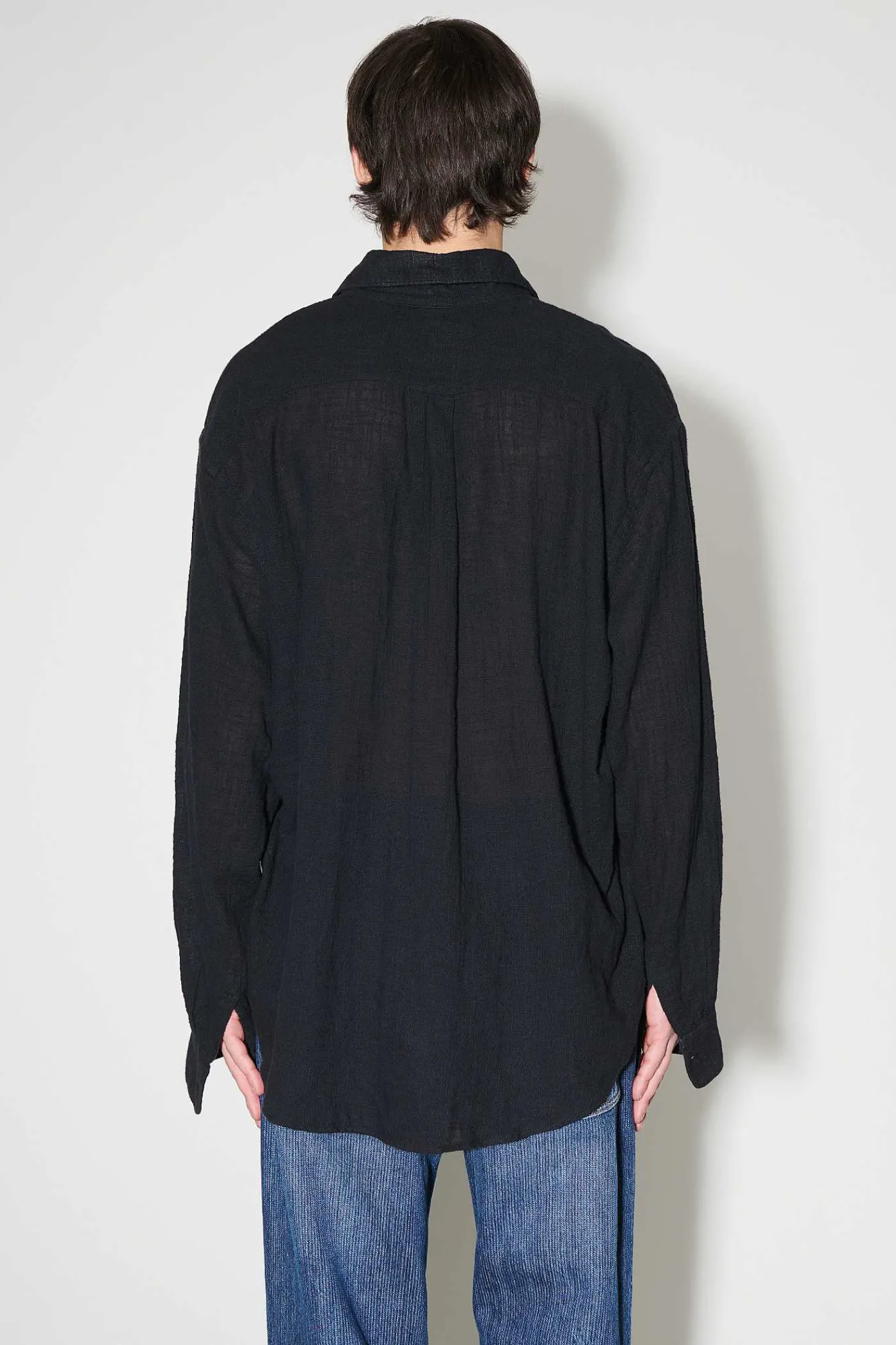 Skjorttyg|Our Legacy Coco Skjorta Washed Black Air Cotton
