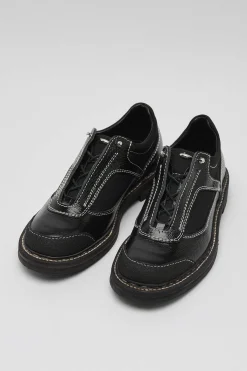 Skor|Our Legacy Cyber Derby Black Cracked Patent Leather