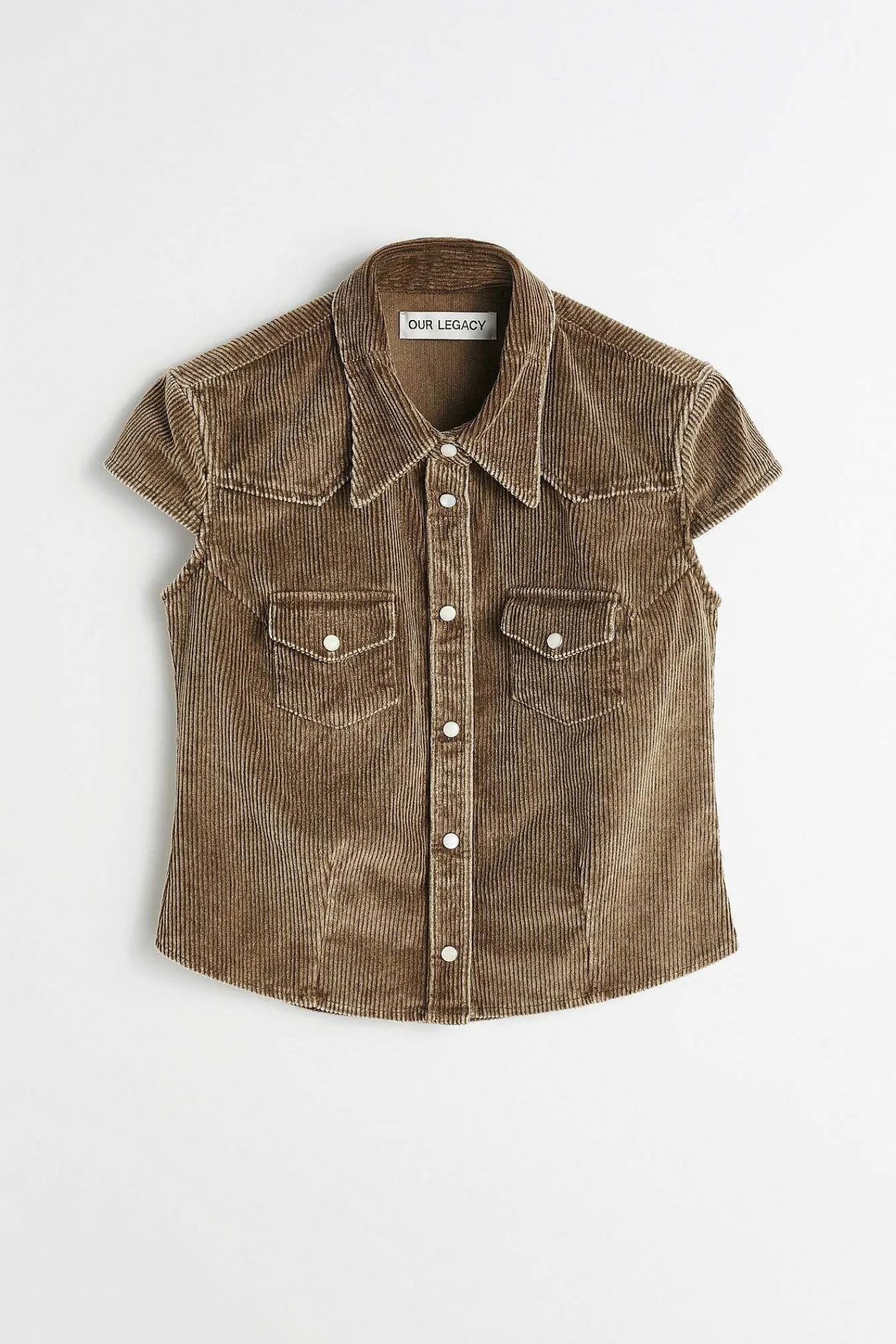Skjorttyg|Our Legacy Daisy Shirt Kortarmad Brun Enzymsnore