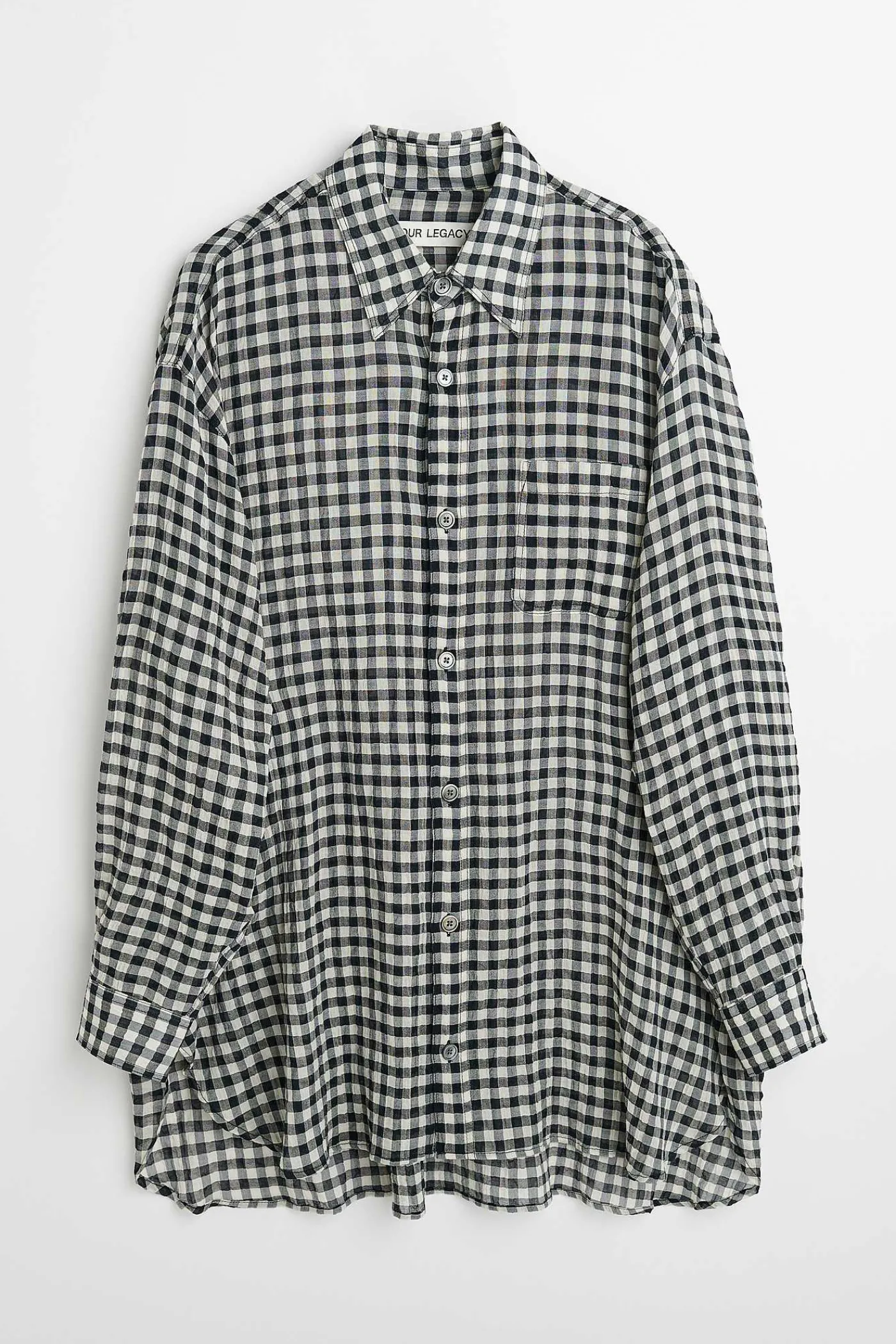 Skjorttyg|Our Legacy Darling Shirt Svart/Vit Bordsduk Rut