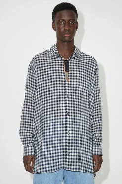 Skjorttyg|Our Legacy Darling Shirt Svart/Vit Bordsduk Rut