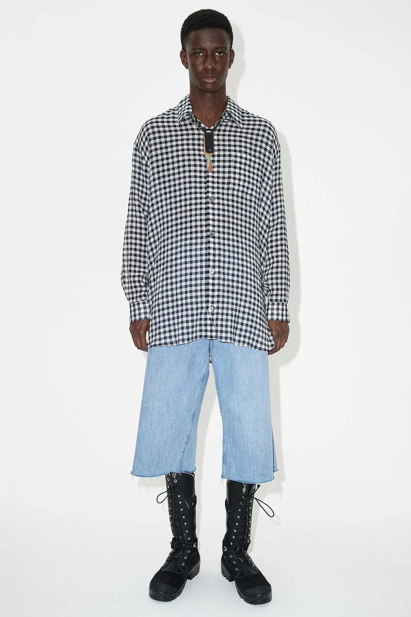 Skjorttyg|Our Legacy Darling Shirt Svart/Vit Bordsduk Rut