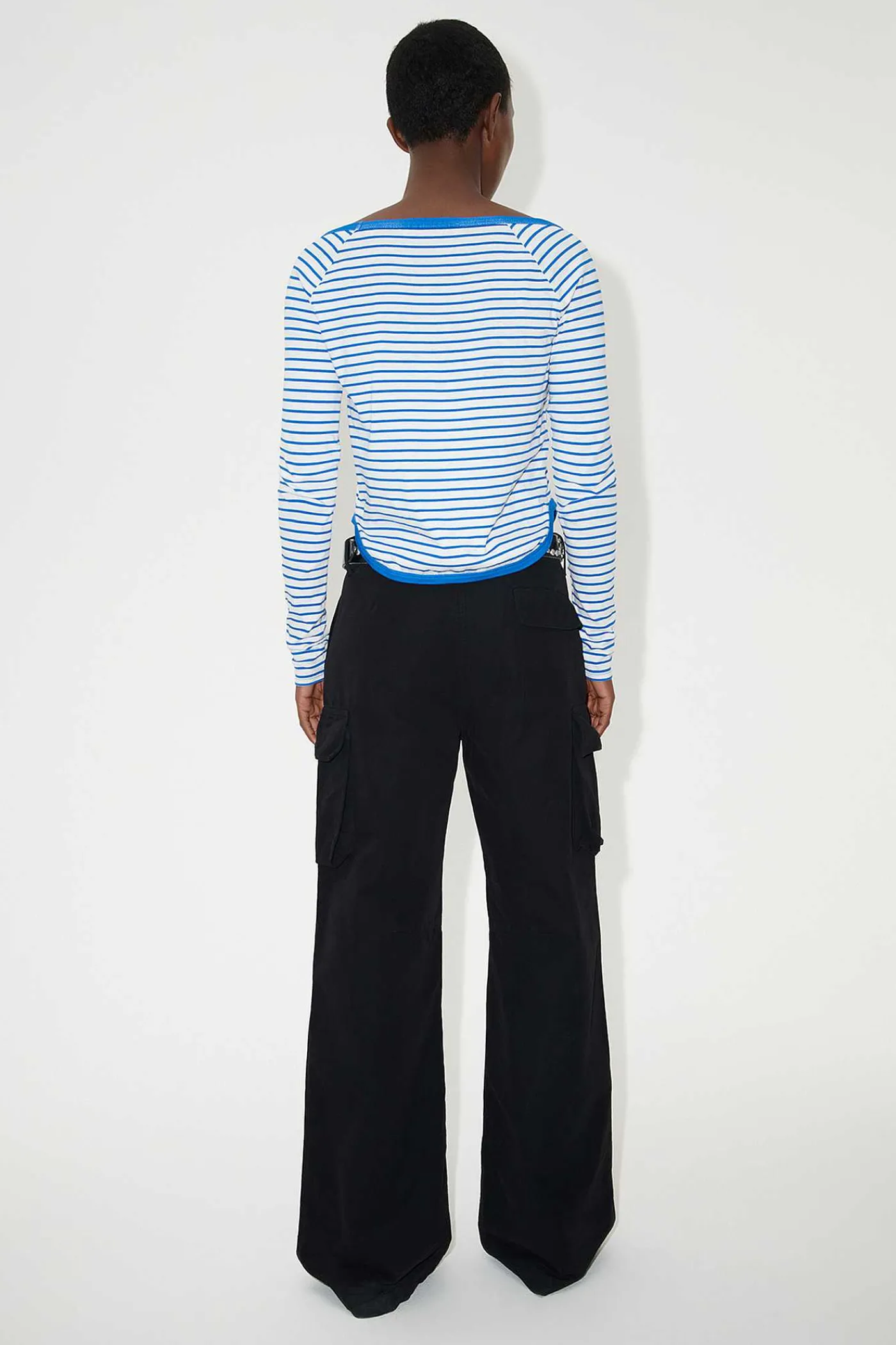 Jersey|Our Legacy Deep Neck Langarmad Carnot Stripe