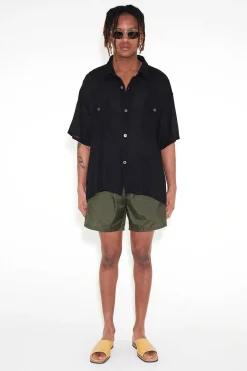 Shorts|Our Legacy Drape Tech Trunks Dark Olive
