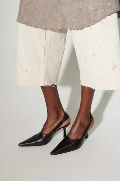 Skor|Our Legacy Envelope Heel Top Fargat Svart Läder