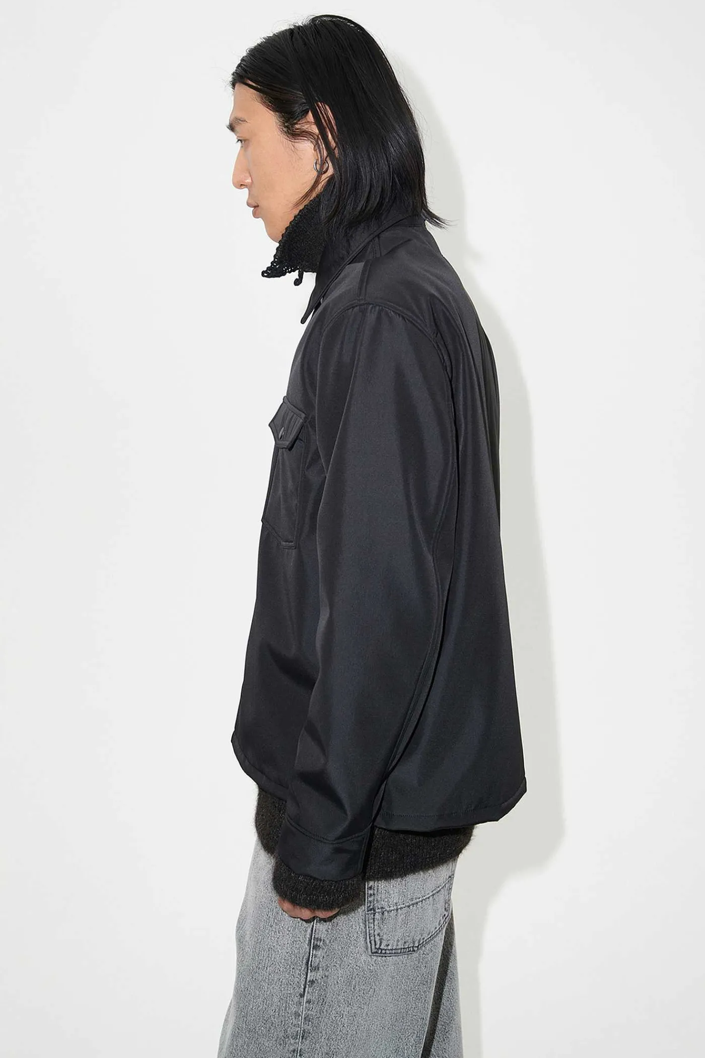 Ytterkläder|Our Legacy Evening Coach Jacka Black Fleecy Tech