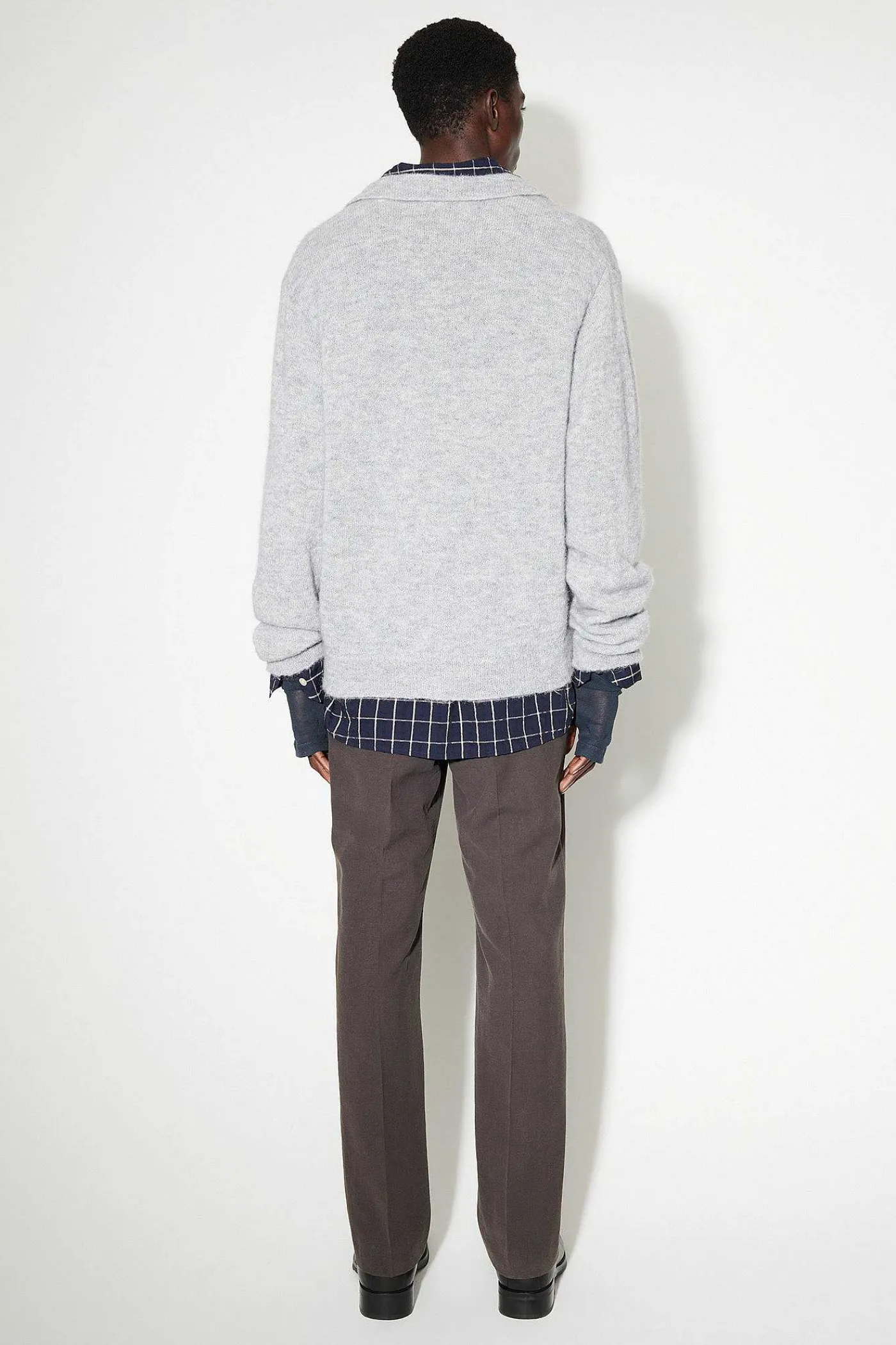 Stickat|Our Legacy Evening Polo Dust Melange Fuzzy Alpaca