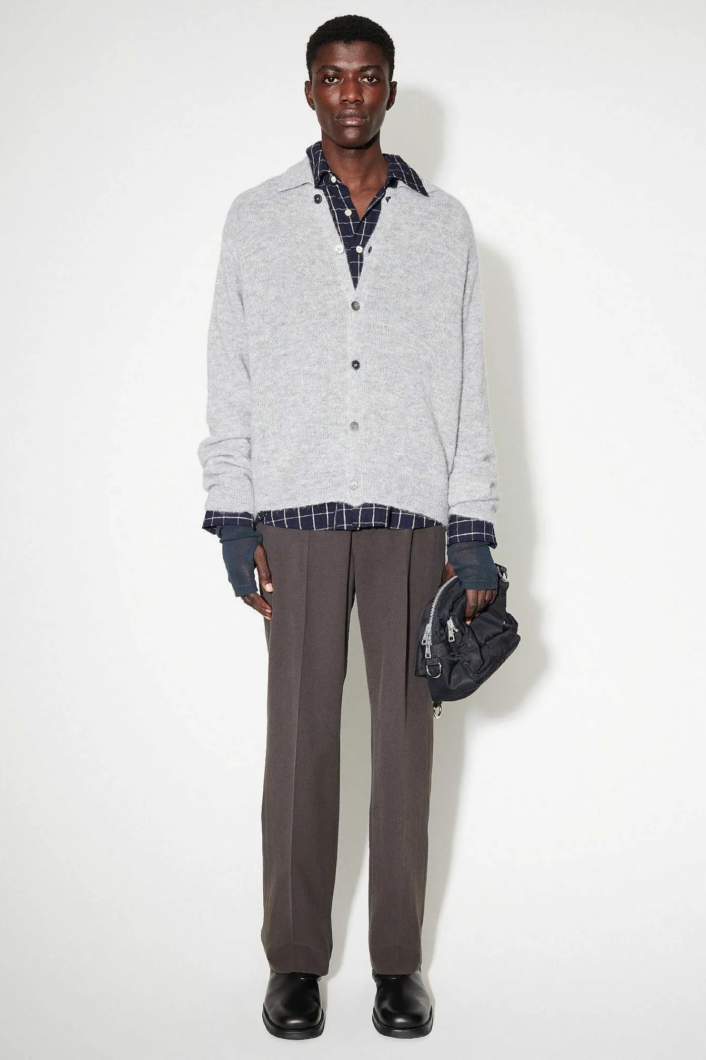 Stickat|Our Legacy Evening Polo Dust Melange Fuzzy Alpaca