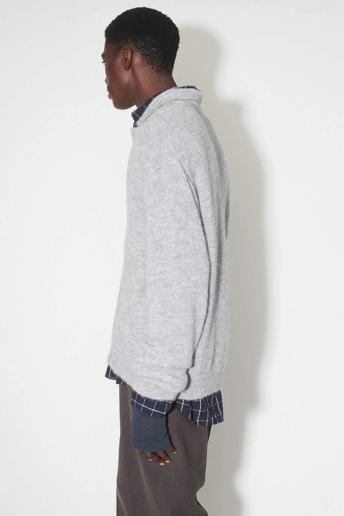 Stickat|Our Legacy Evening Polo Dust Melange Fuzzy Alpaca