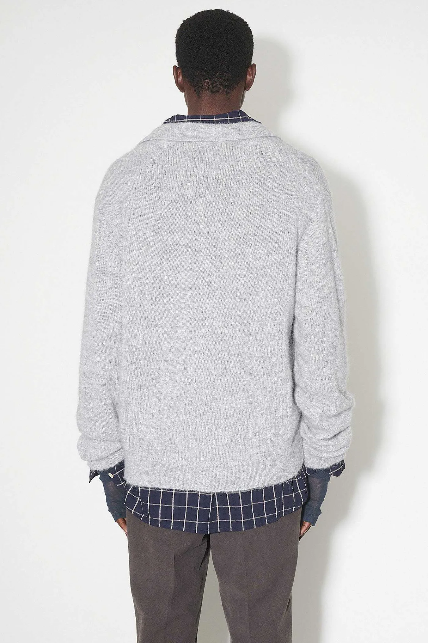 Stickat|Our Legacy Evening Polo Dust Melange Fuzzy Alpaca