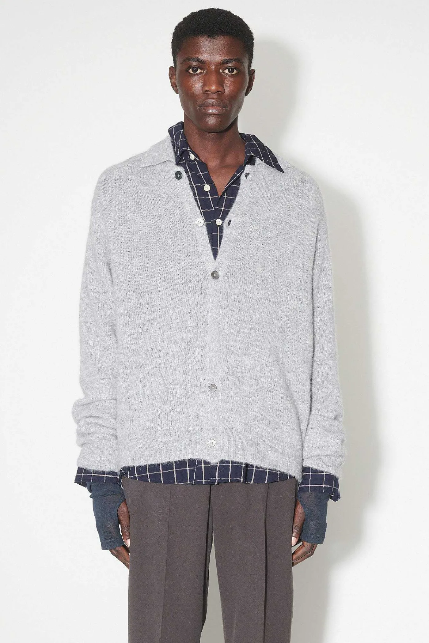 Stickat|Our Legacy Evening Polo Dust Melange Fuzzy Alpaca