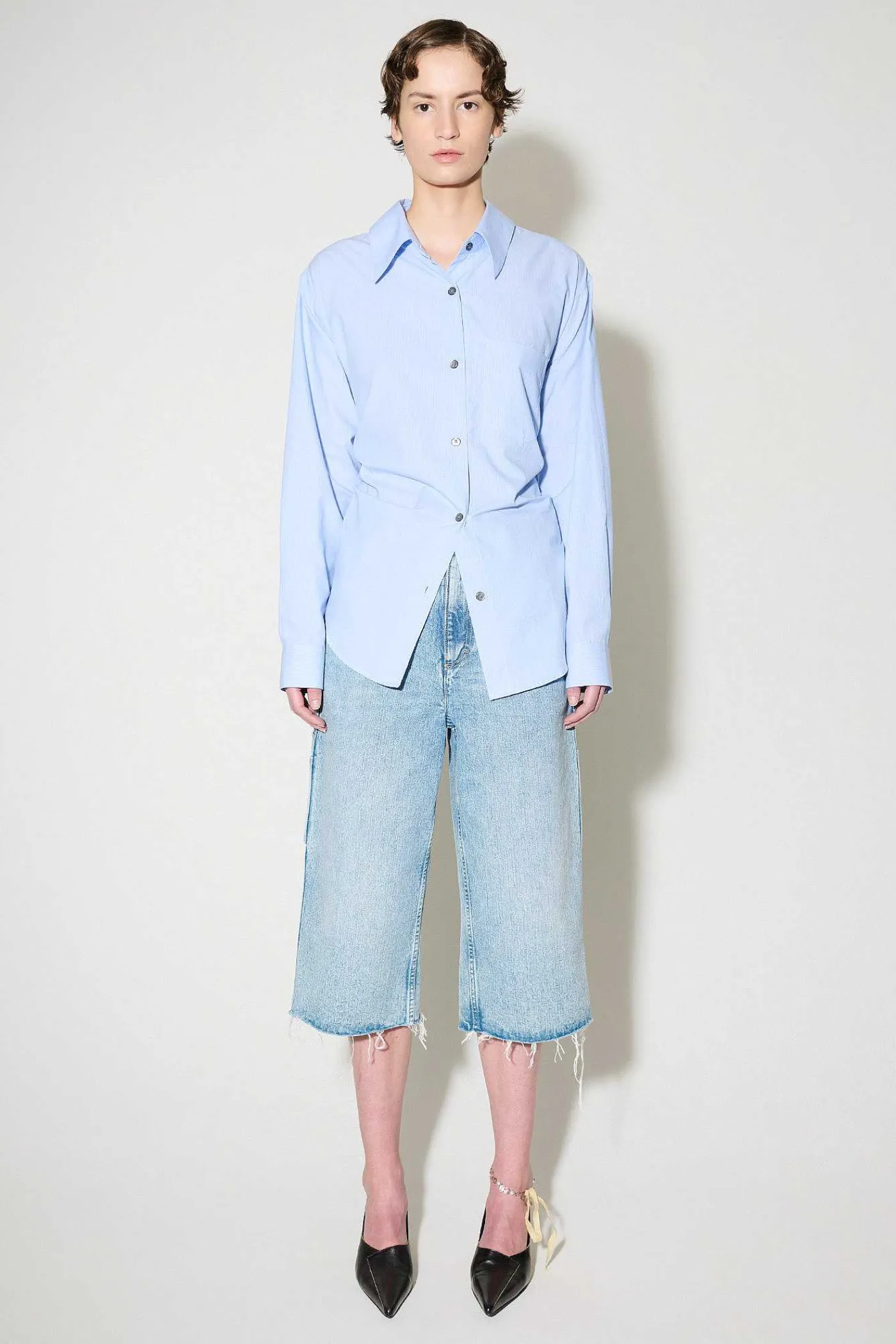 Skjorttyg|Our Legacy Forklade Skjorta Azorerna Stripe Seashore Cotton